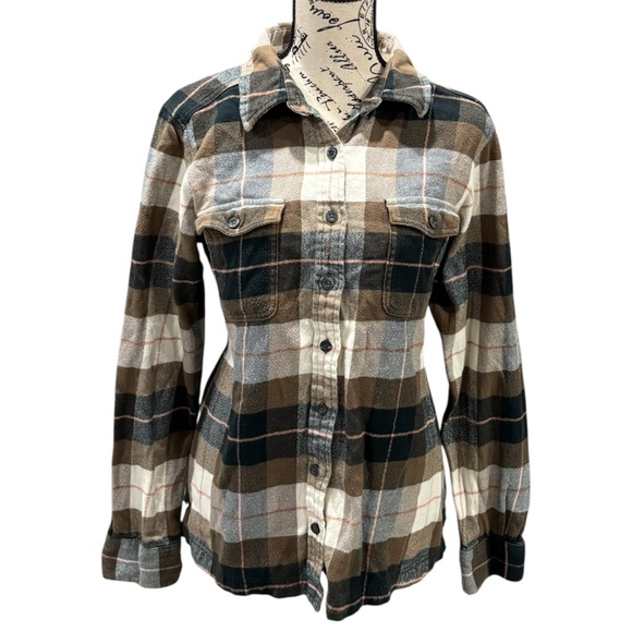 Patagonia women’s organic cotton plaid flannel long sleeve button up - Picture 1 of 10